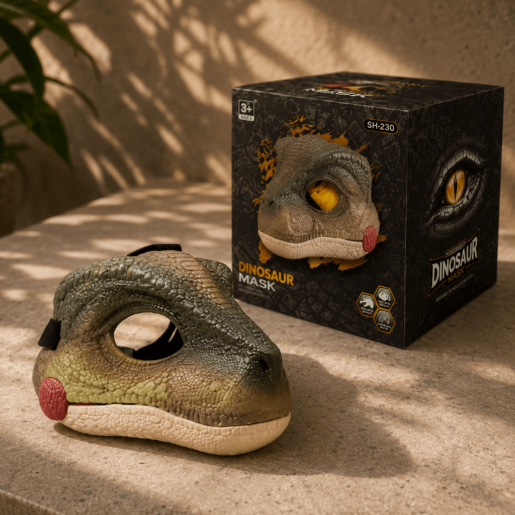 Jurassic Park Velociraptor Dino Mask with Sound Effects