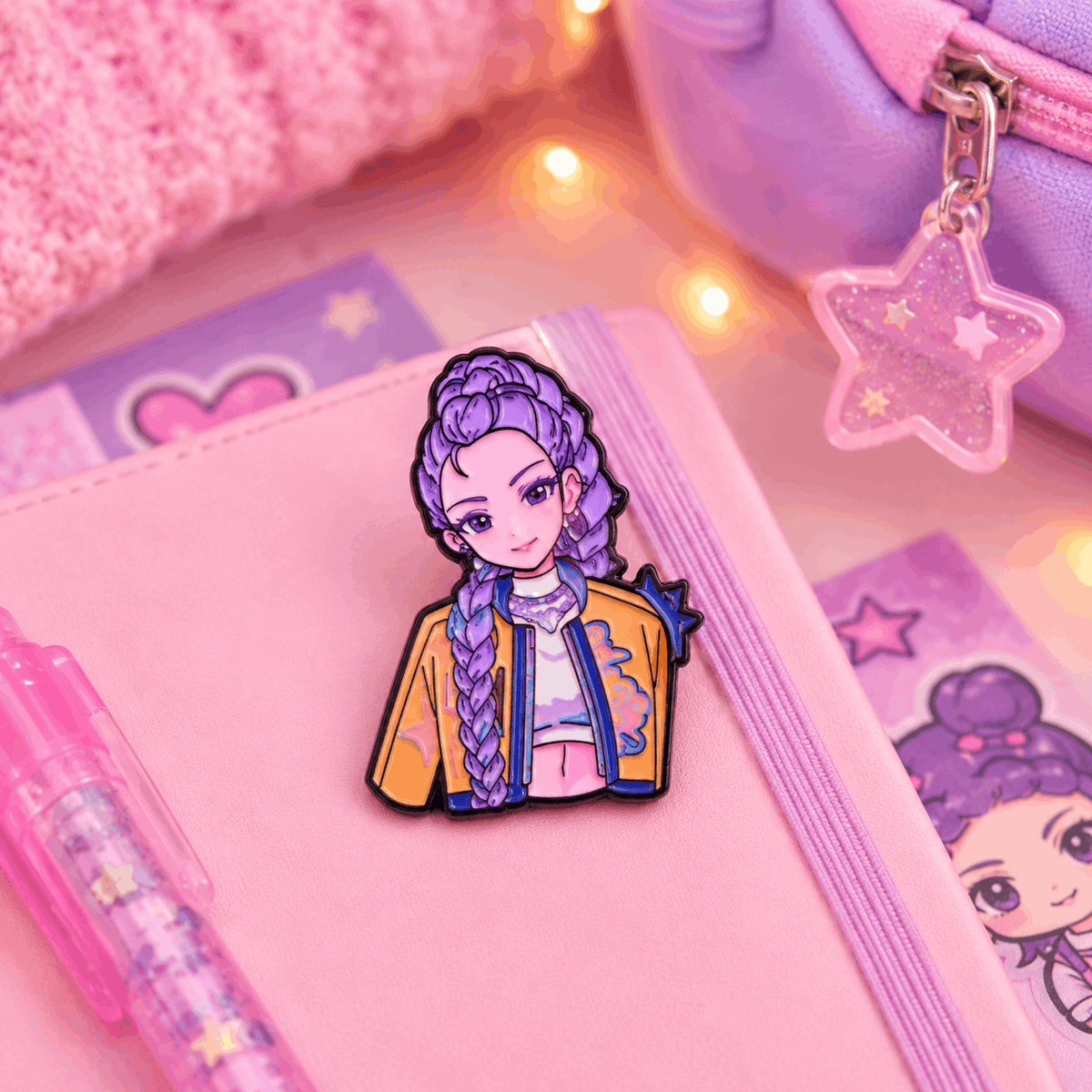 KPop Demon Hunters Huntrix Enamel Pin Badge | Bag Charm & Collectible Accessory