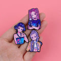 KPop Demon Hunters Huntrix Enamel Pin Badge | Bag Charm & Collectible Accessory