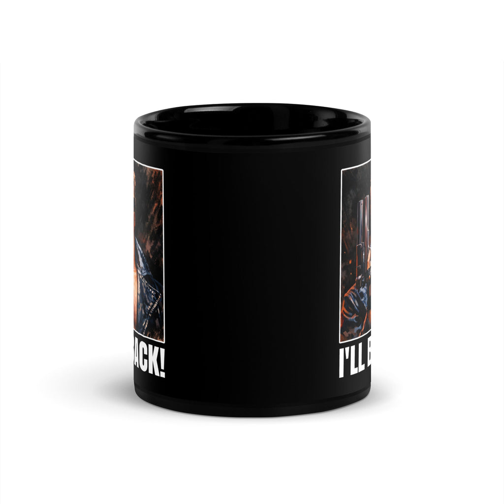 The Terminator " I'LL BE BACK" Black Glossy Mug
