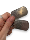 'SAM WINCHESTER' Military Dog Tags - Cosplay Costume Prop Replica - Stainless Steel Chains Included